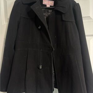 Pink Envelope Black Pea Coat